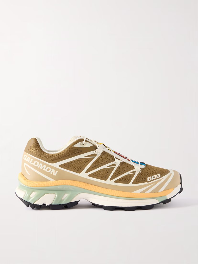 SALOMON XT-6 rubber-trimmed mesh sneakers