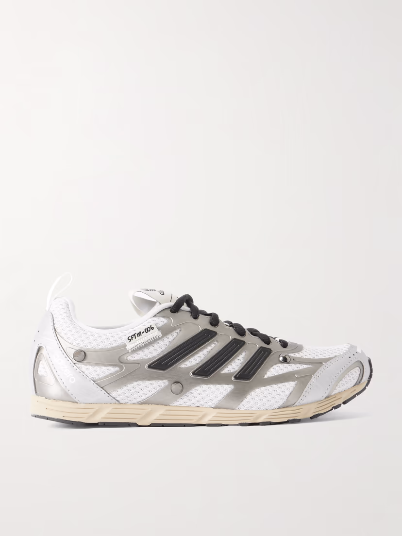 ADIDAS ORIGINALS + Song For The Mute Adizero PR studded rubber-trimmed mesh sneakers