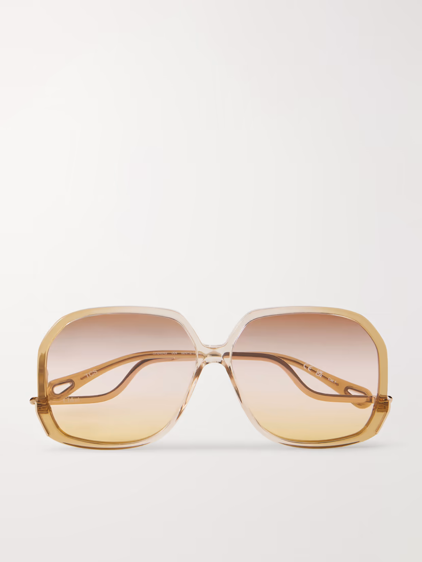 CHLOÉ EYEWEAR Square-frame acetate sunglasses
