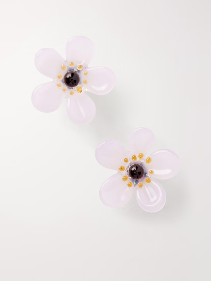ALAÏA Bloom glass earrings