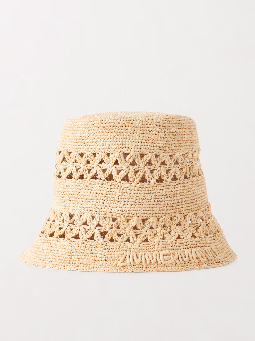 ZIMMERMANN Raffia bucket hat
