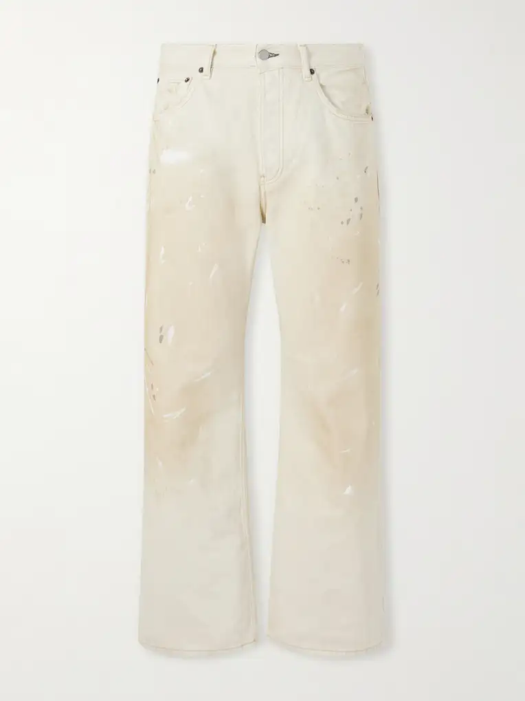 ACNE STUDIOS Paint-Splattered Straight-Leg Jeans