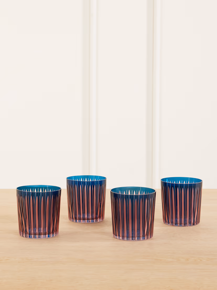 L'OBJET Prism set of four glass tumblers