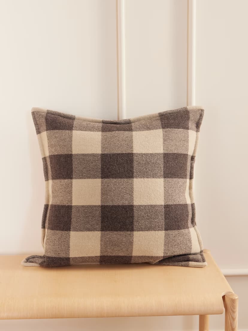 RALPH LAUREN HOME Joshua checked wool cushion