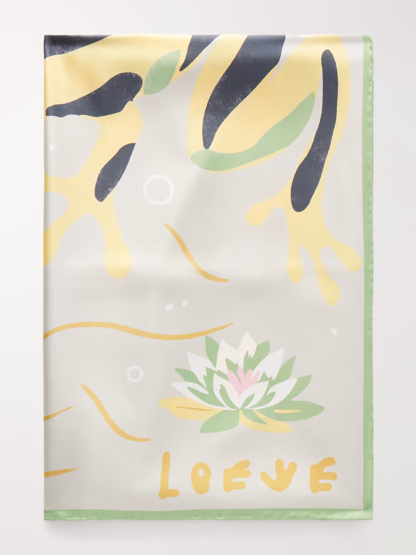 LOEWE + Paula's Ibiza printed silk-twill scarf