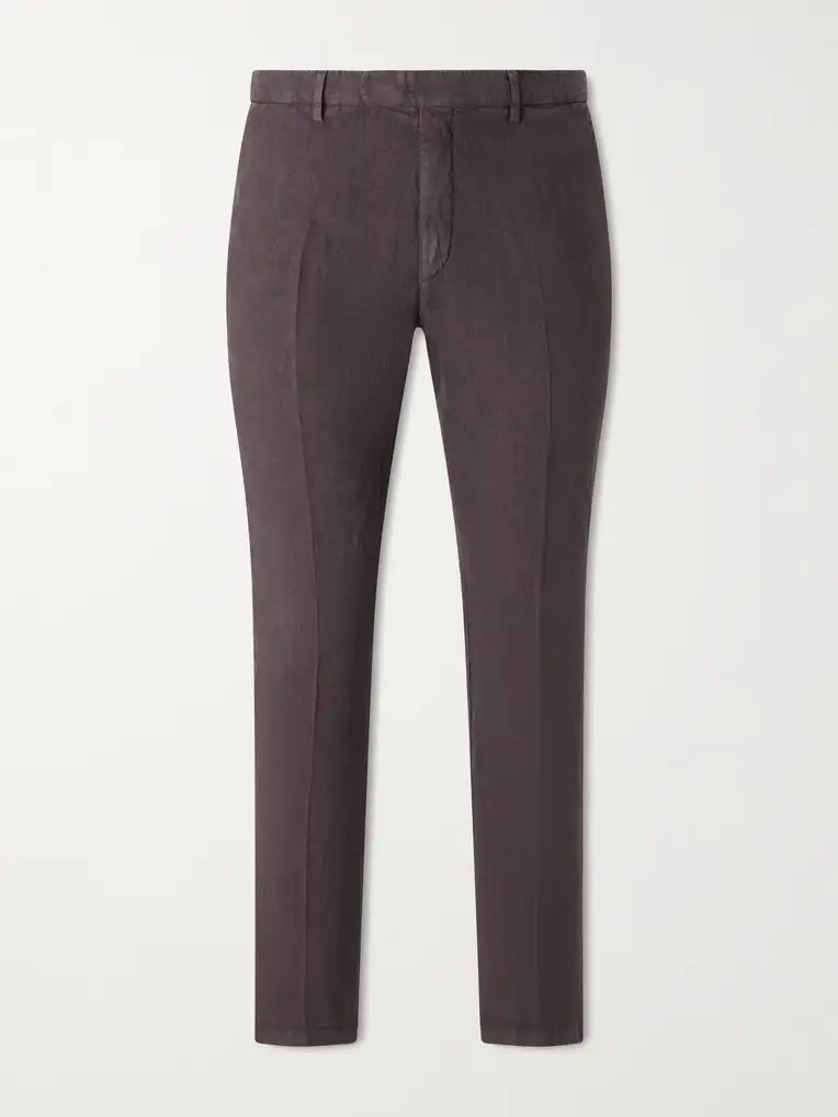 BOGLIOLI Straight-Leg Linen Suit Trousers