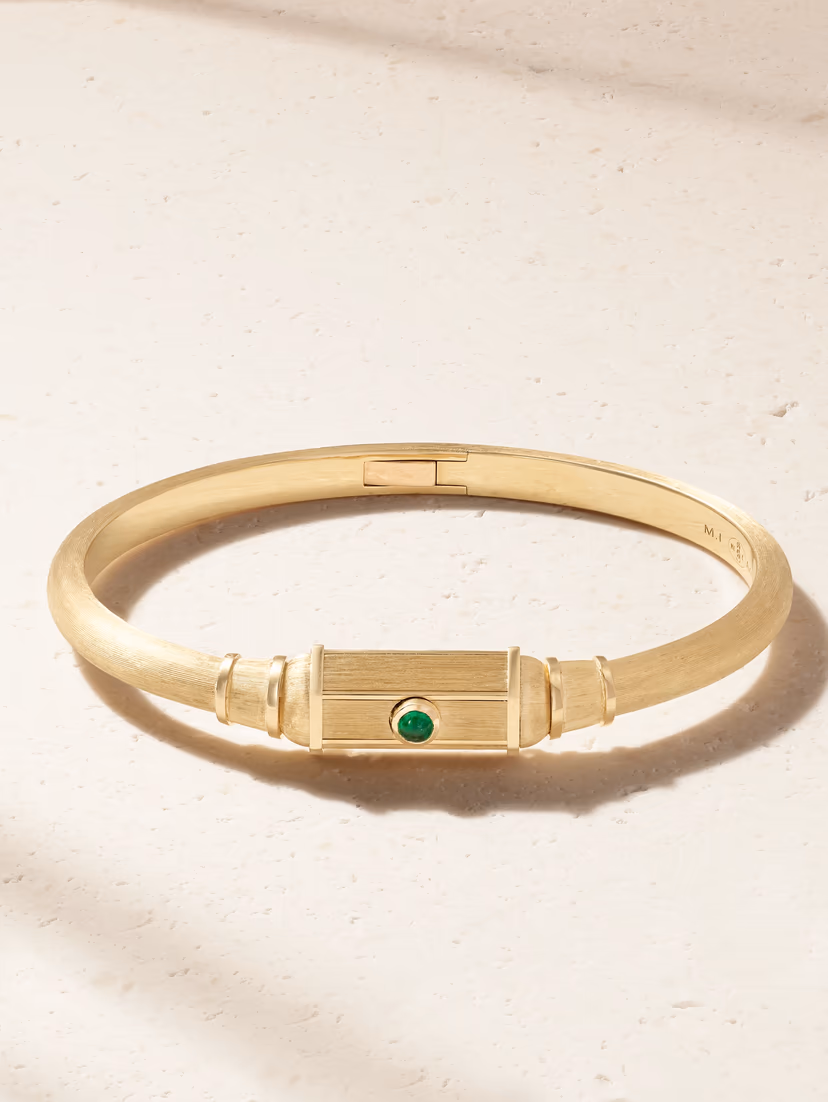MARIE LICHTENBERG 18-karat gold emerald bracelet