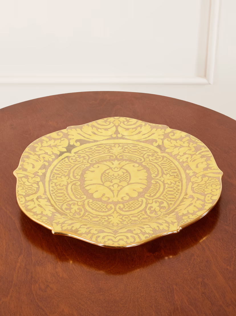 L'OBJET Fortuny Orsini large painted porcelain platter