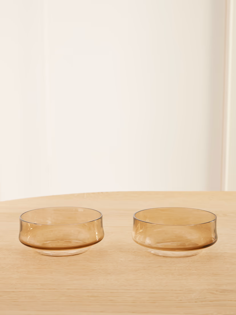 BRUNELLO CUCINELLI Set of two glass bowls