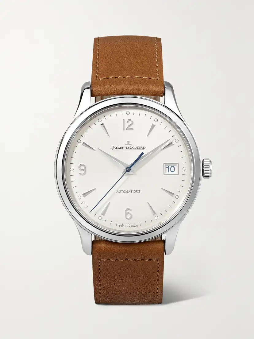 JAEGER LECOULTRE Master Control Date Automatic 40mm stainless steel and leather watch