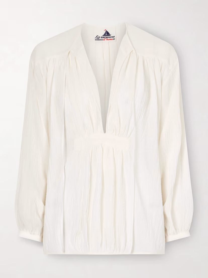 LES VACANCES D'IRINA Hazy Nipple cotton shirt