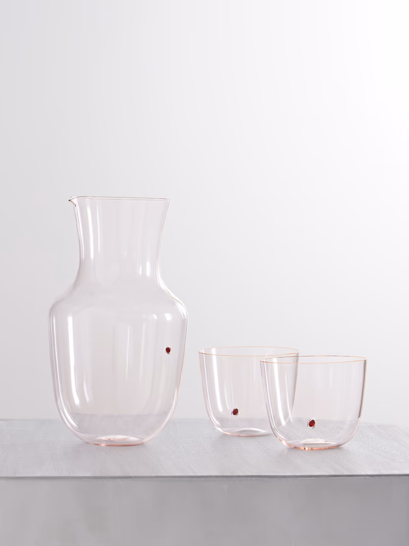 LOBMEYR Alpha set of two crystal glass tumblers and pitcher