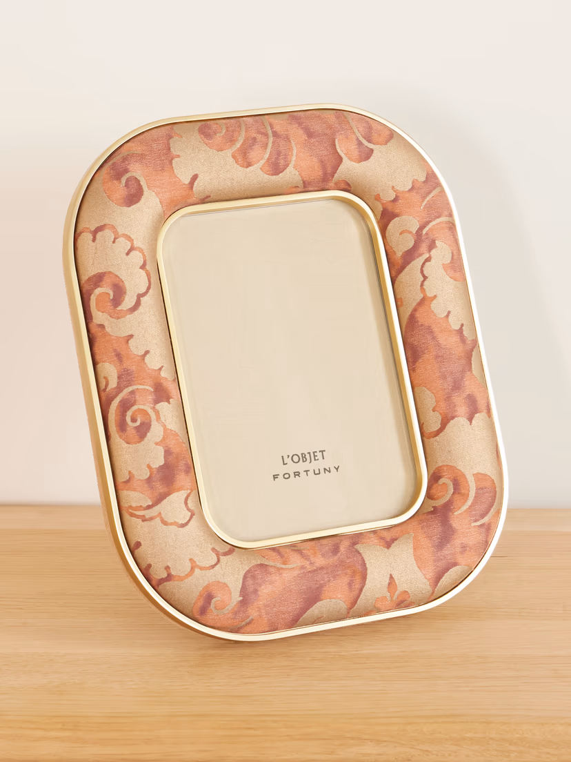 L'OBJET Fortuny Rue Jacob gold-tone canvas-jacquard frame
