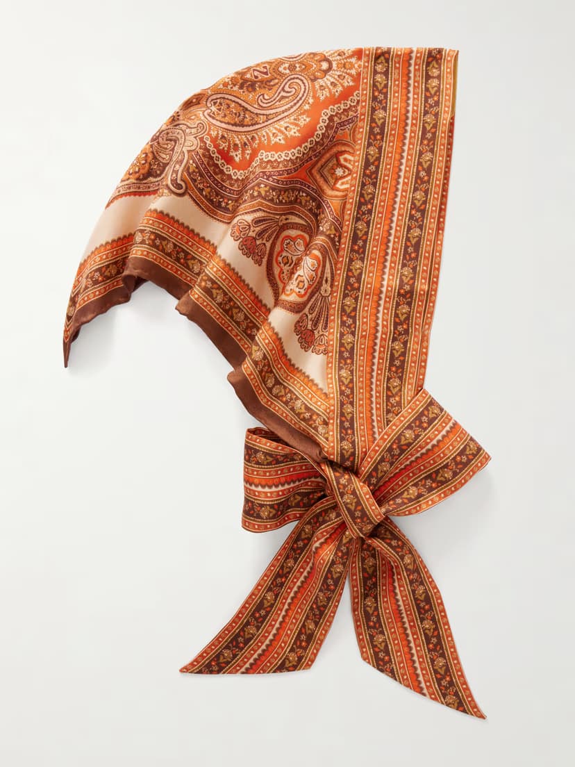ZIMMERMANN Printed silk headscarf