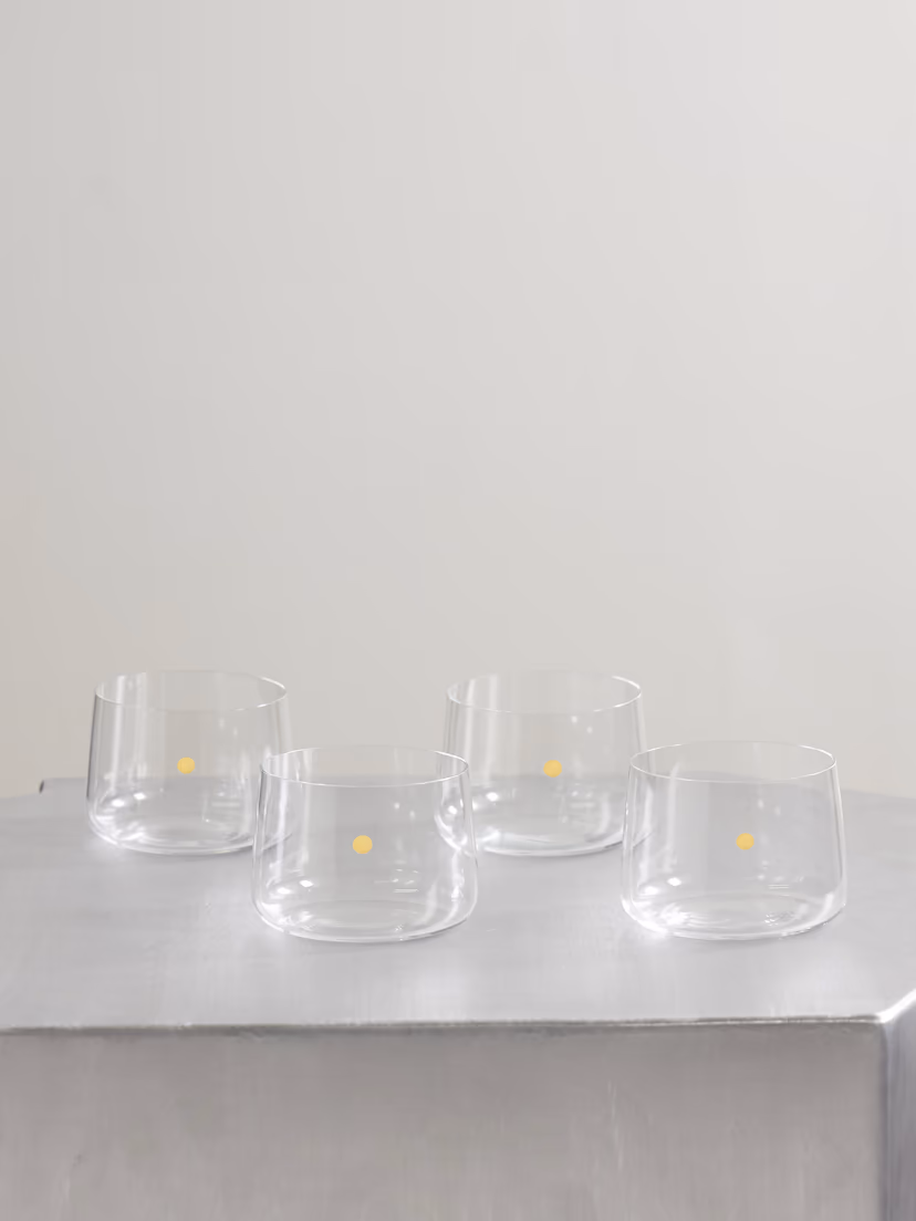 LOBMEYR Set of four crystal glass tumblers